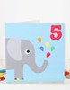 Toby_tiger Grußkarte Elefant 5. Geburtstag
