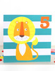 Toby_tiger Grußkarte Löwe 5. Geburtstag